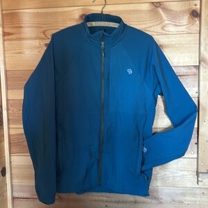Mountain hardware men’s medium, teal green lightweight zip up jacket